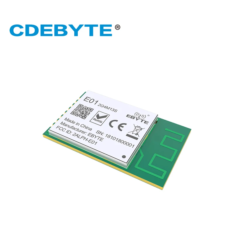 NRF24L01P 무선 트랜시버 모듈 CDEBYTE E01-2G4M13S PA LNA 2.4GHz 13dBm SPI SMD PCB 안테나 저비용 무선 모듈