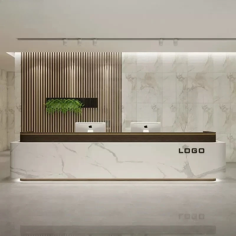 Modern Reception Desk Office Bar Table Hotel Lobby Consultation Counter Shop Checkout Page