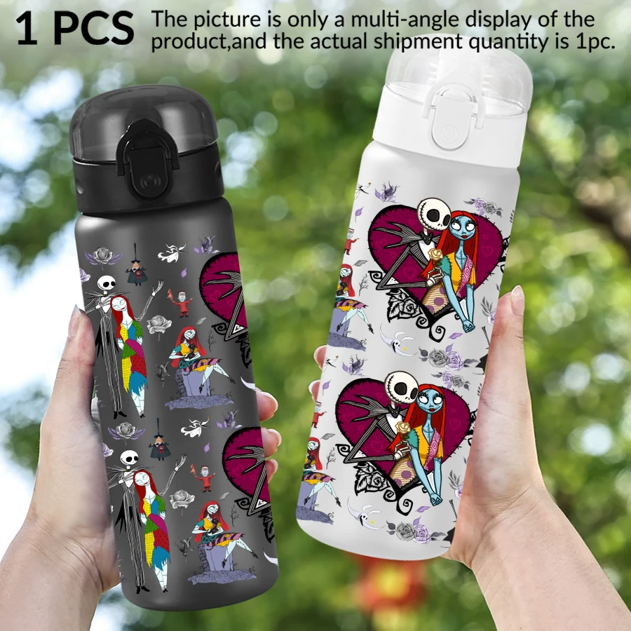 1pc disney, crânio, padrão de natal 26oz garrafa de água de plástico, copo de água esportes ao ar livre presente de aniversário/regresso a casa