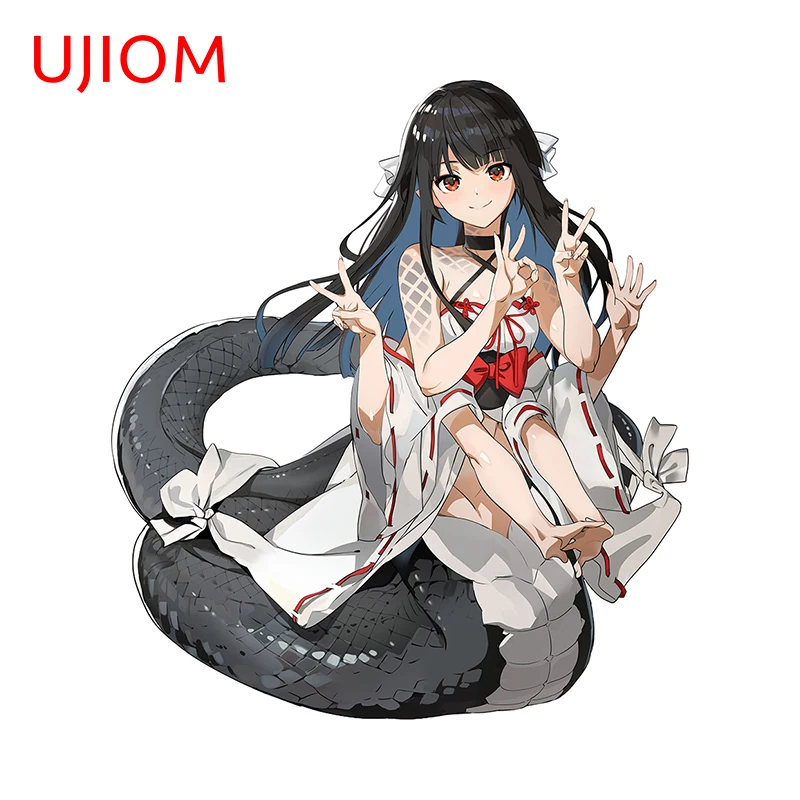 UJIOM Seductive Snake Beauty Wall Stickers Chinese Fairy Design Refrigerators Decal Creative Waterproof Kitchen Cupboard Decor