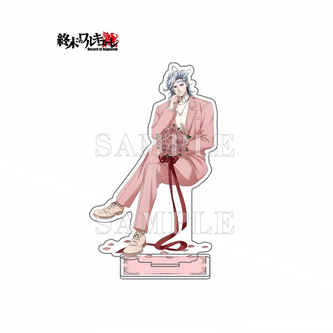 Anime Record of Ragnarok Qin Shi Huang/Hades Pink Roses Series 15CM Acrylic Stand Desktop ornaments keychain Cosplay Gifts