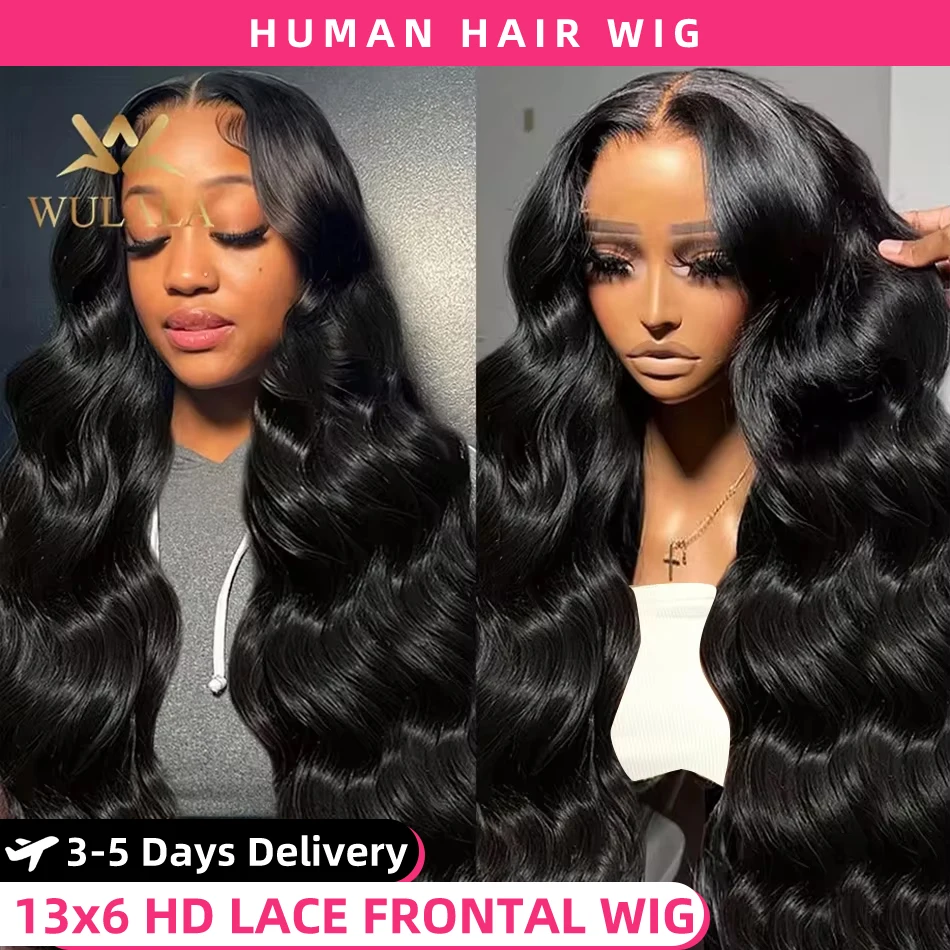 

Wulala Body Wave 13x6 Hd Lace Front Wig Brazilian 360 Lace Frontal Wig 30 40 Inch 13x4 PrePlucked Lace Human Hair Wigs For Women