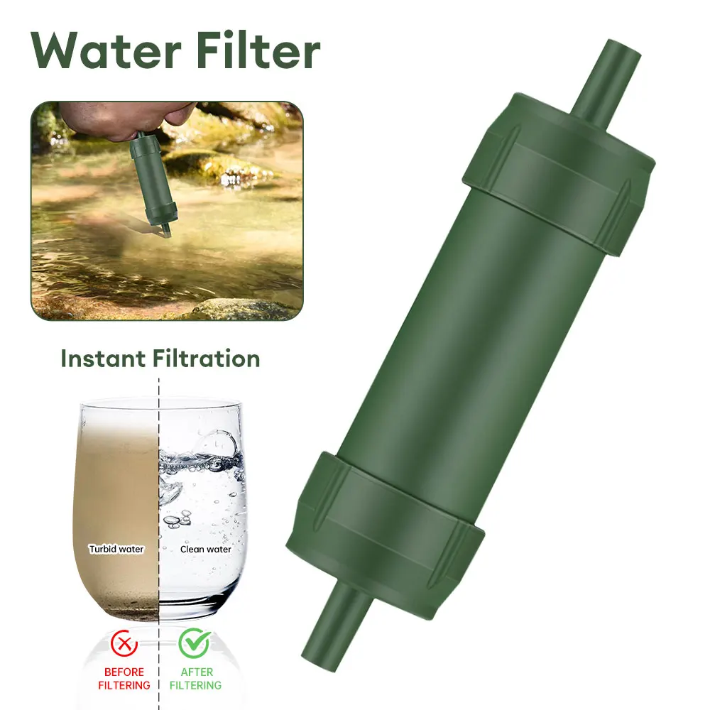 

Outdoor Mini Water Filter Straw Camping Purification Portable Hiking Water Purifier for Survival or Emergency Supplies