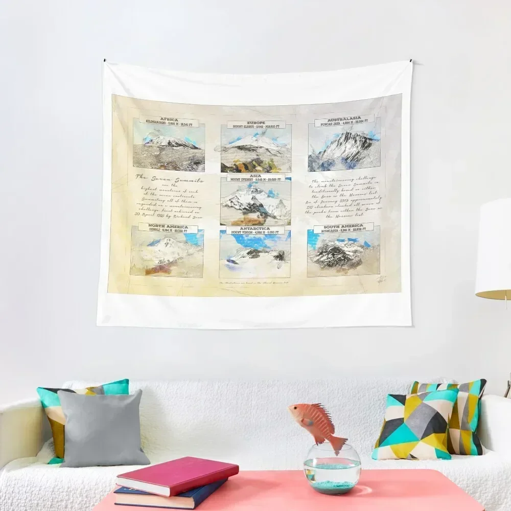 

7 Summits of the World Tapestry Bedroom Decorations Mushroom Cute Room Things Room Aesthetic Tapestry