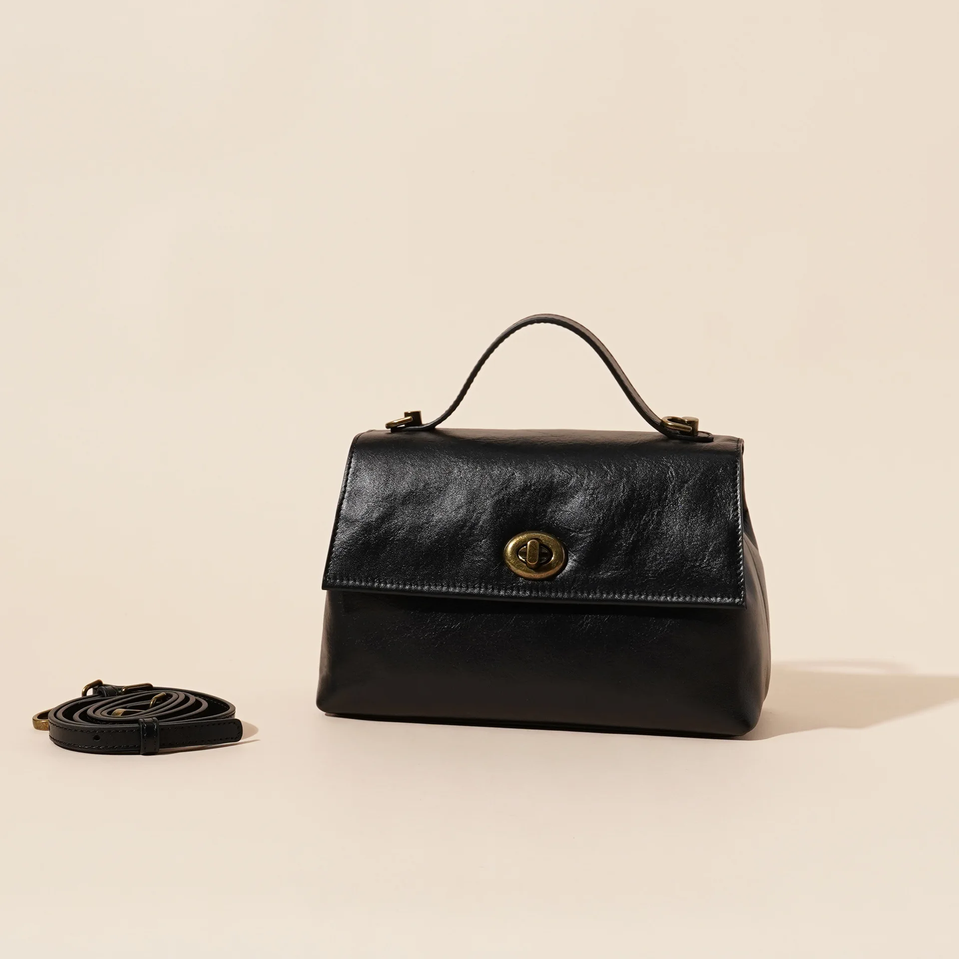 

Vintage-Inspired Top Grain Leather Satchel. A unique, compact crossbody for 2025.