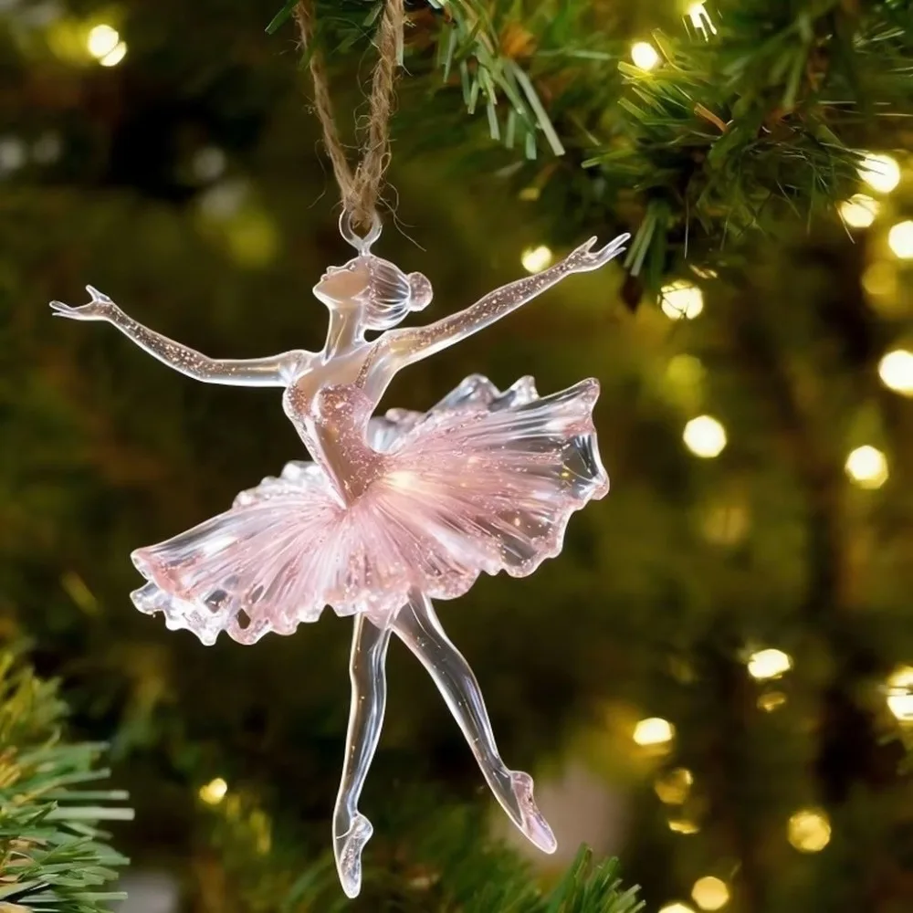 Transparency Ballet Girl Pendant Lucky Goddess Hanging Ballet Dancer Charm Ballet Dancer Decorative Style