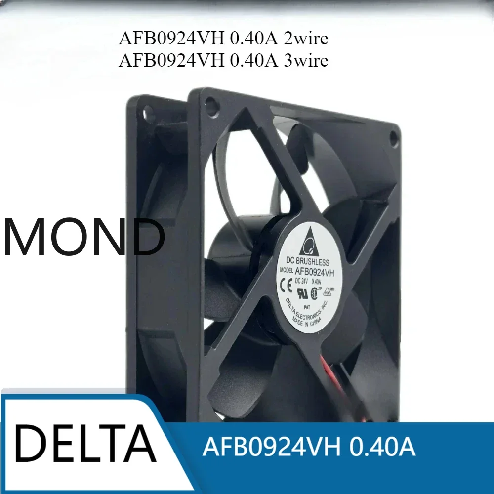 Delta nuevo ventilador AFB0924VH 0.40A 2/3 cables 24V ventilador de refrigeración inversor