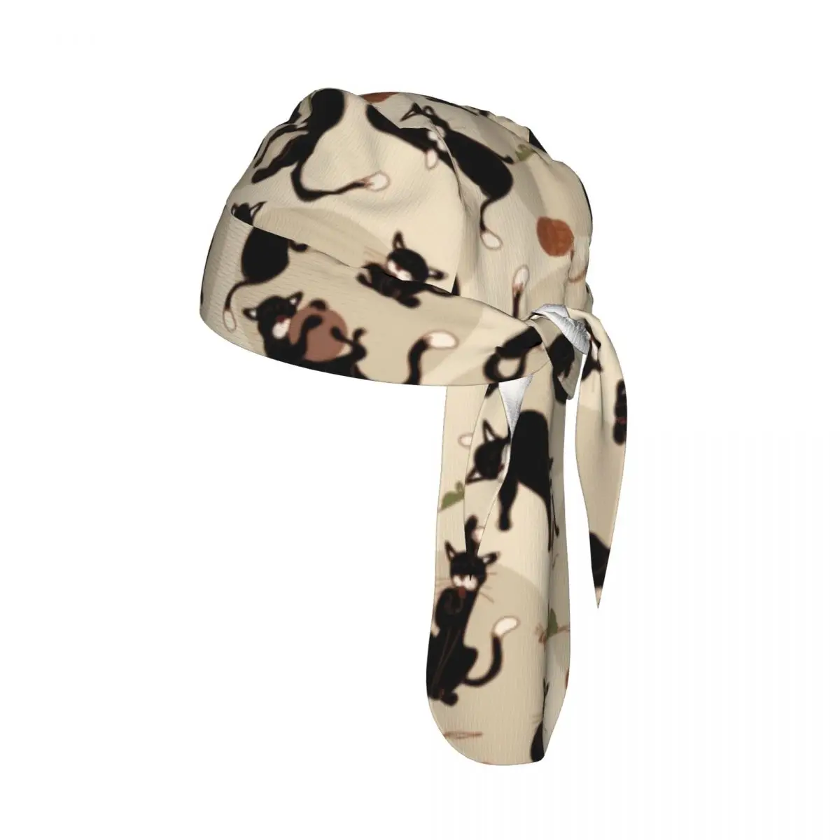 

Спортивная кепка с узором «Черные кошки» для бега, походов, велоспорта, быстросохнущая, с защитой от солнца, в стиле пиратской шляпы