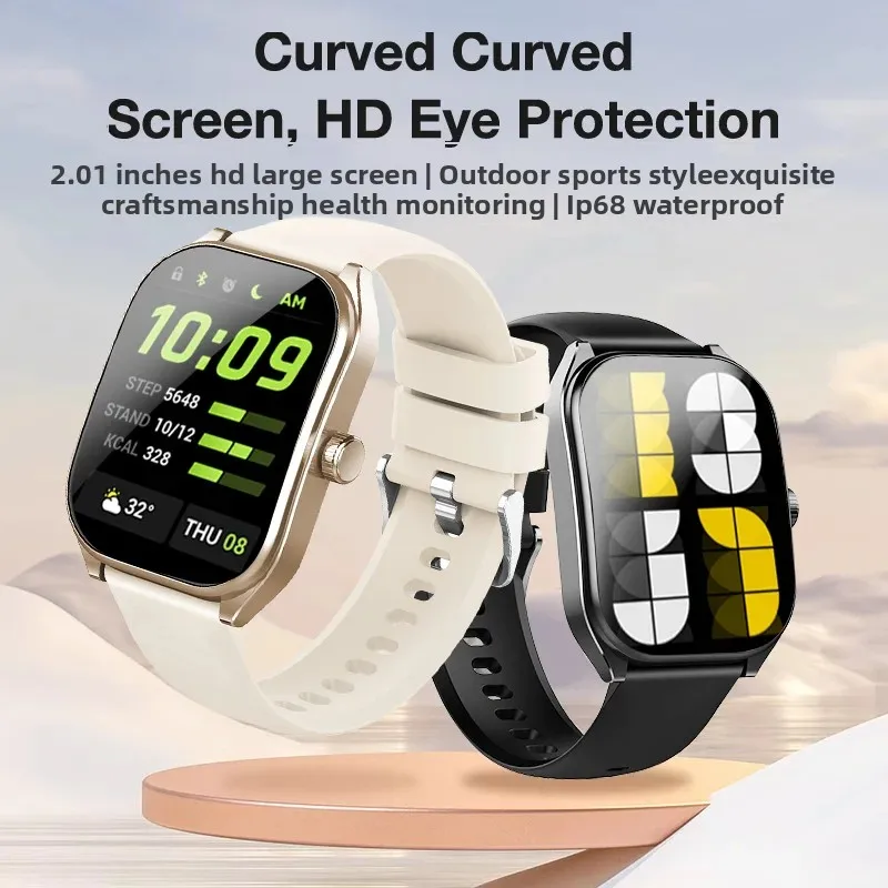 Teen Boy Digital Watch Curve 2.01" Curved Screen Bluetooth Call IP68 Waterproof 100+ Sport Modes Man Watch for Active Lifestyle