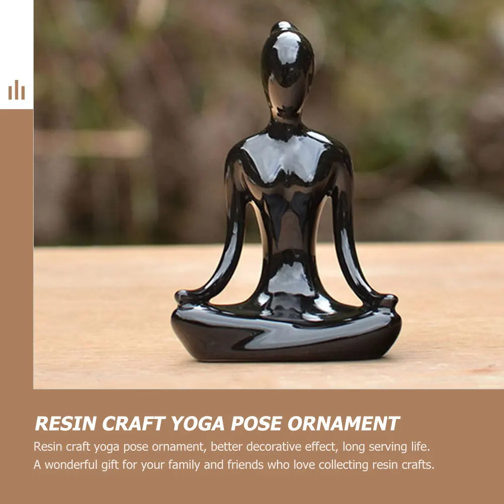 

4pcs Resin Crafts Yoga Pose Statues Lightweight Decorative Abstract Sculptures Desktop Home Accessories Hotel Decor Yoga