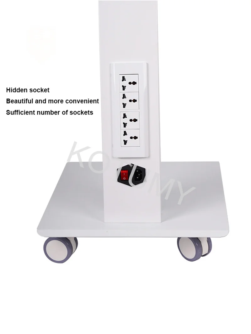 Dental Clinic Tool Medical Trolley Mobile Shelf Table Dental Unit Portable Cart With Silent Universal Wheels Three-layer Tray