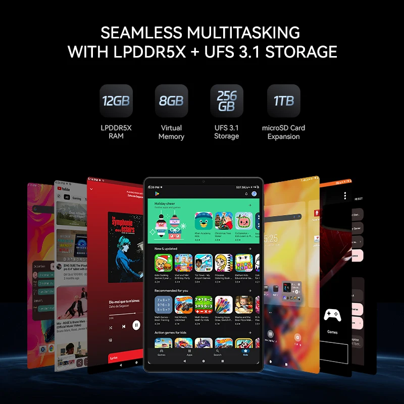 تابلت ALLDOCUBE iPlay 70 mini Ultra Gaming مقاس 8.8 بوصة 2.5K 144 هرتز Snapdragon 7+Gen3 20GB(12+8 Virtual)RAM 256GB ROM 7300mAh Android14