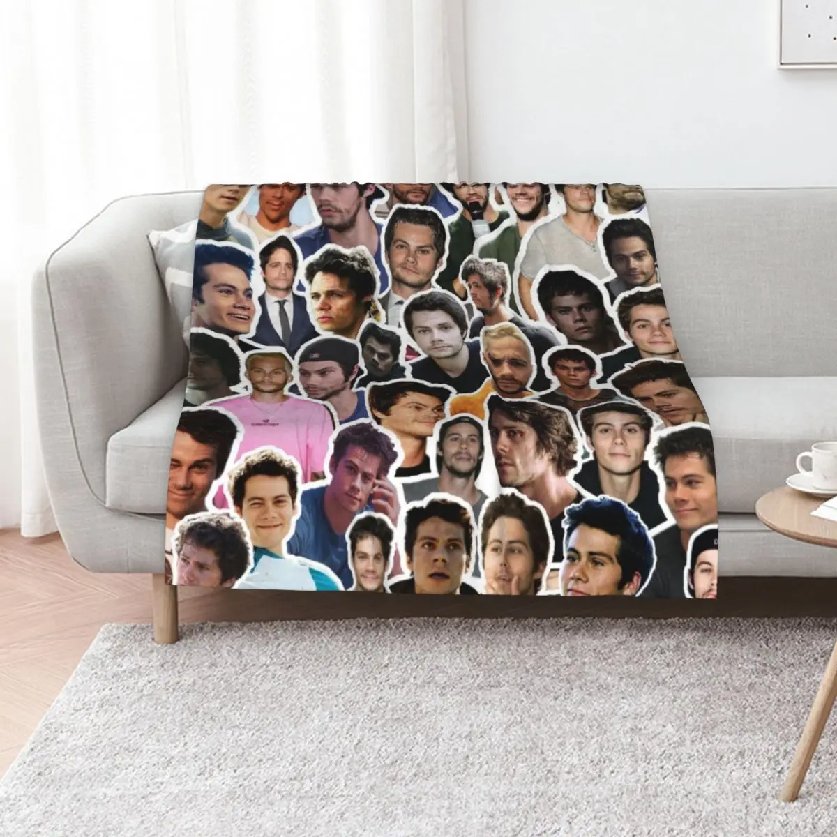 

Dylan Obrien Collage Throw Blanket bed plaid heavy to sleep Decorative Sofa Flannel Blankets