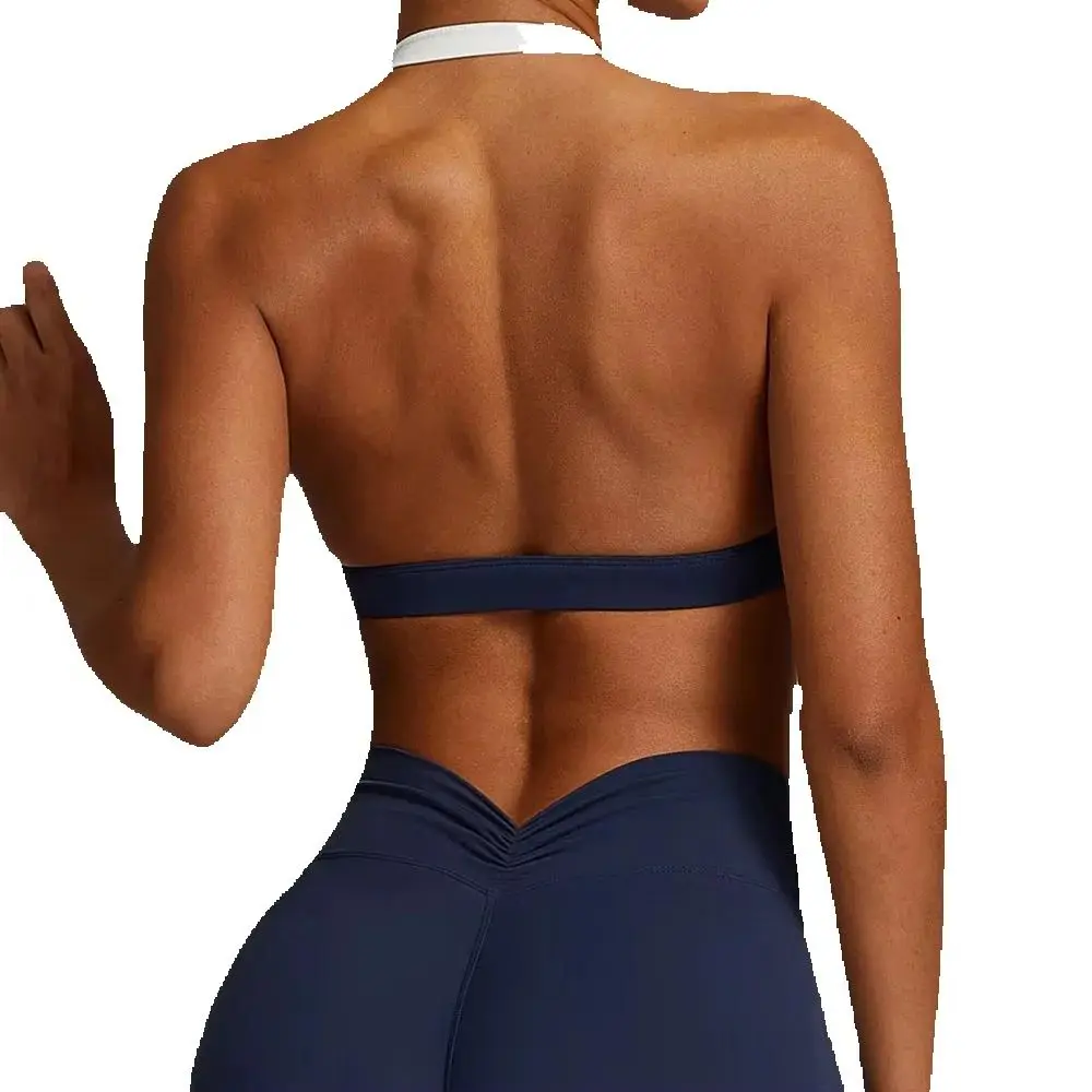 

Women Neck Hanging Back Beauty Yoga Bra Quick Drying Sports Underwear Gym Push Up Workout High-intensity Running Fitness Vest