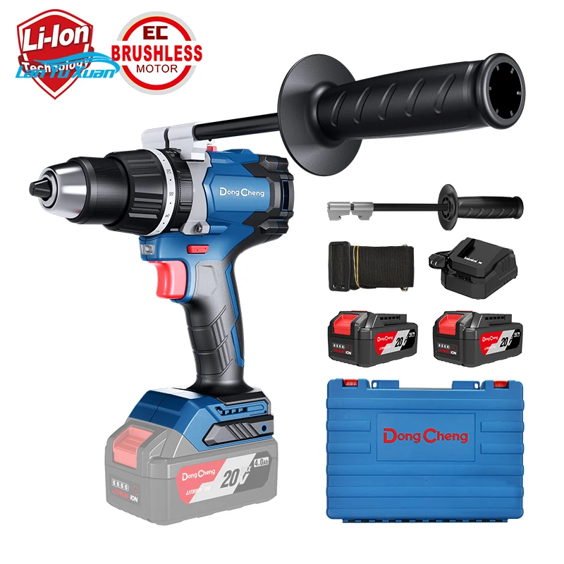 Dongcheng New Product 120N.m 3 Function in 1 Drill Cordless Brushless Impact