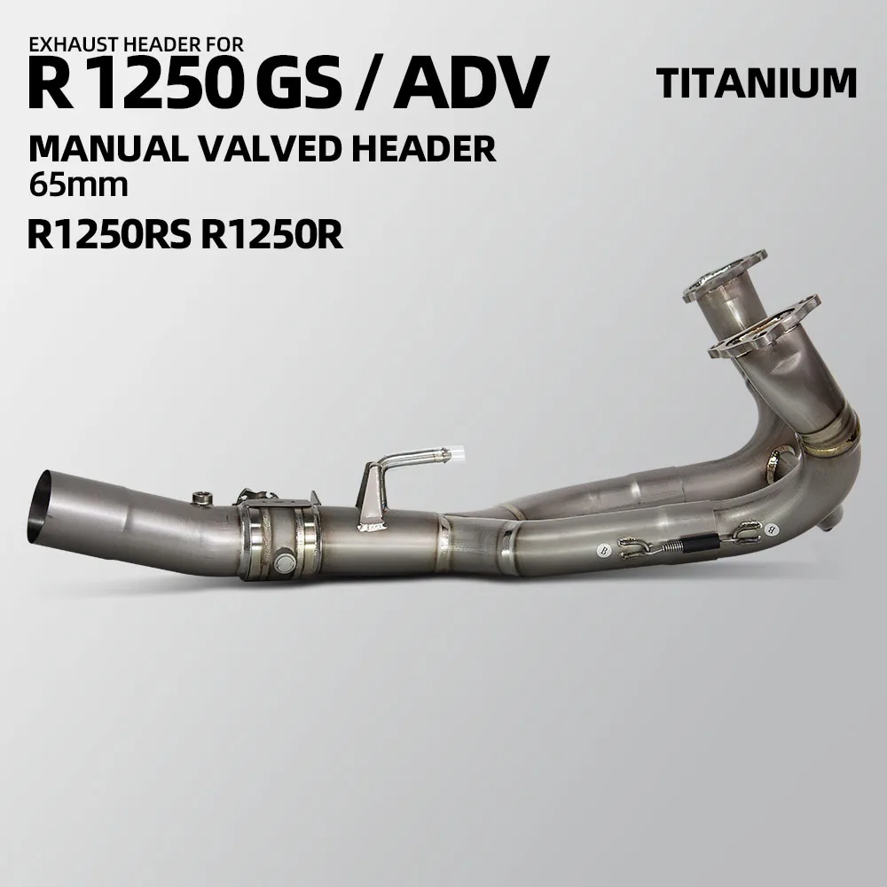 

For BMW R1250GS R1250R R1250RS ADV Motorcycle Exhaust Titanium Header Tube with Manual regulating valve Compatible OE Muffler