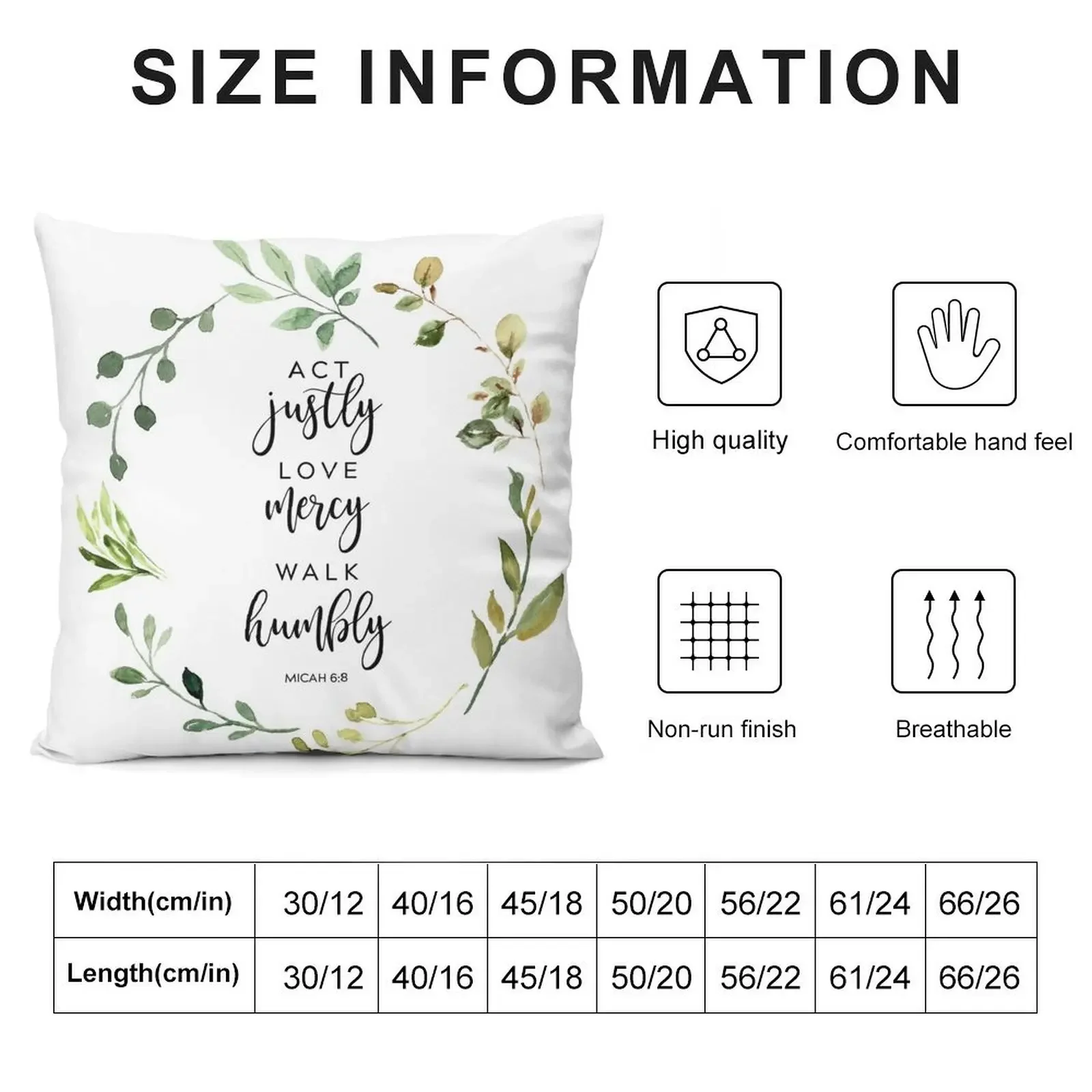 Act Justly Love Mercy Walk Humbly Throw Pillow Pillow Case Christmas christmas pillowcases pillow