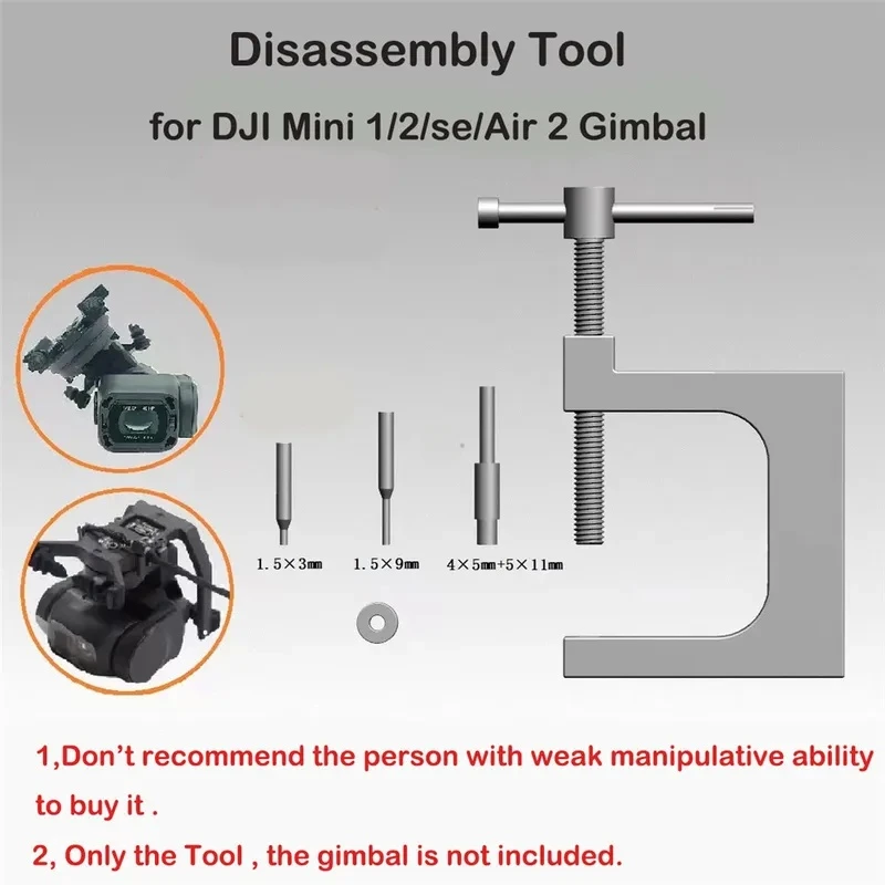 

Gimbal Disassembly Tool for DJI Mavic Mini 1/2/SE/Air 2 Drone (Strong Manipulative Abiliby Required)