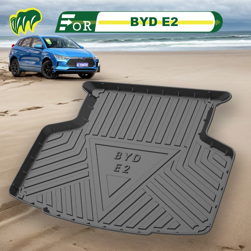 

For BYD E2 EV 2019 2020 2018-2021 Custom Fit Car Trunk Mat All Season Cargo Mat 3D Shaped Laser Measured Trunk Liners