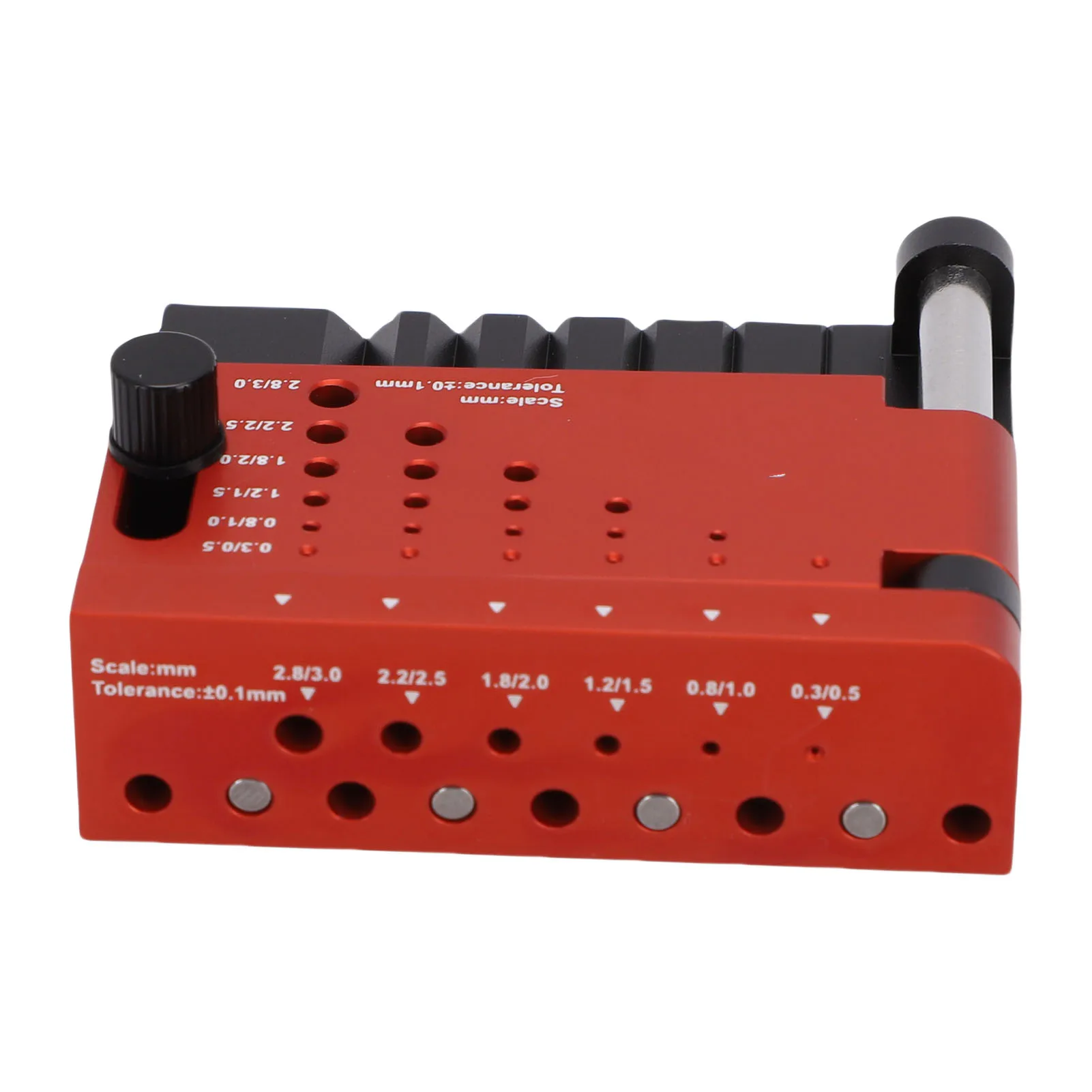 Round Rod Center Drill Locator Jig Borehole Positioner Horizontal Punch Guide Fixture for Model Building Wood Crafting