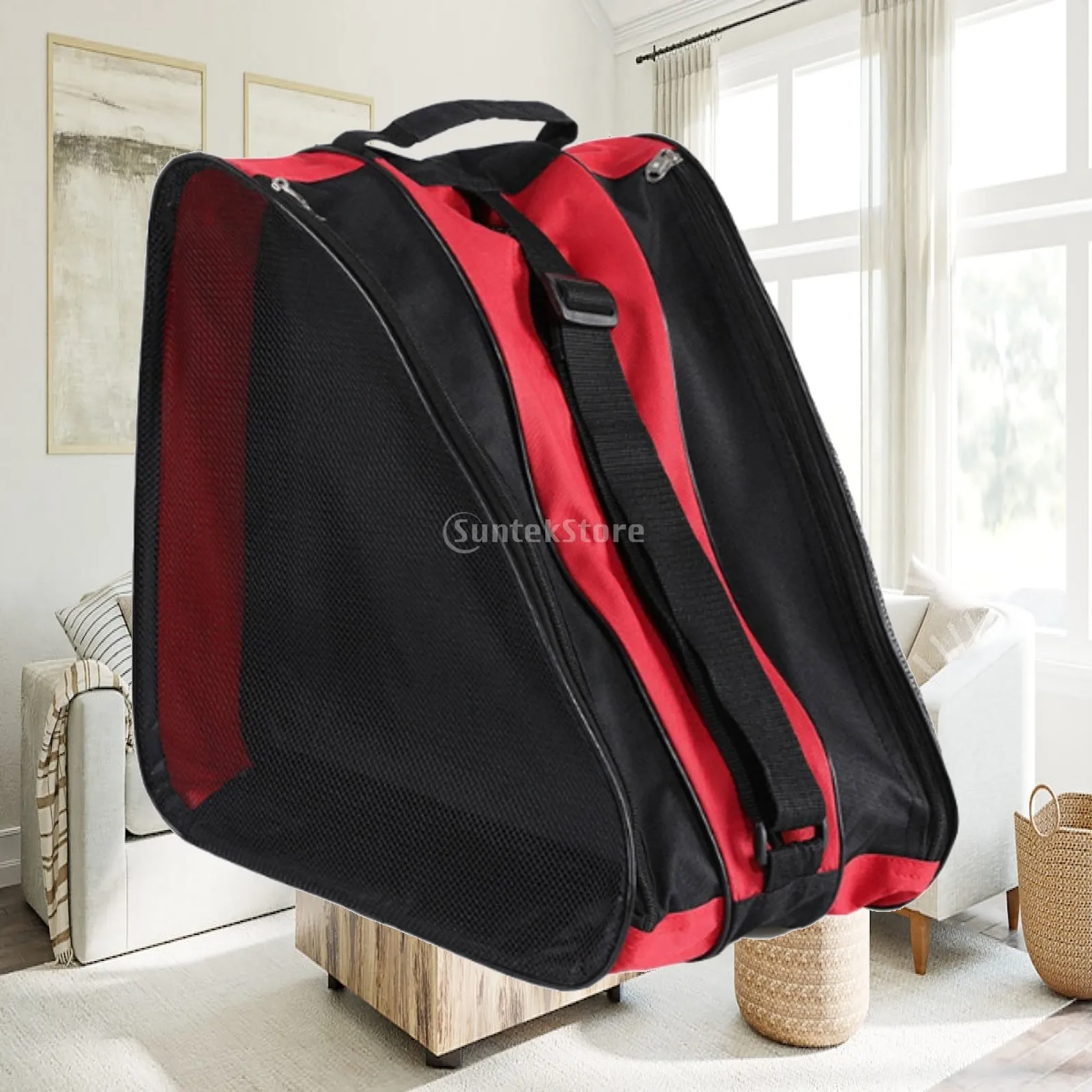 Bolsa de Almacenamiento Versátil para Patines, con Asa Ergonómica Triangular, para Patines en Línea y de Patinaje Artístico