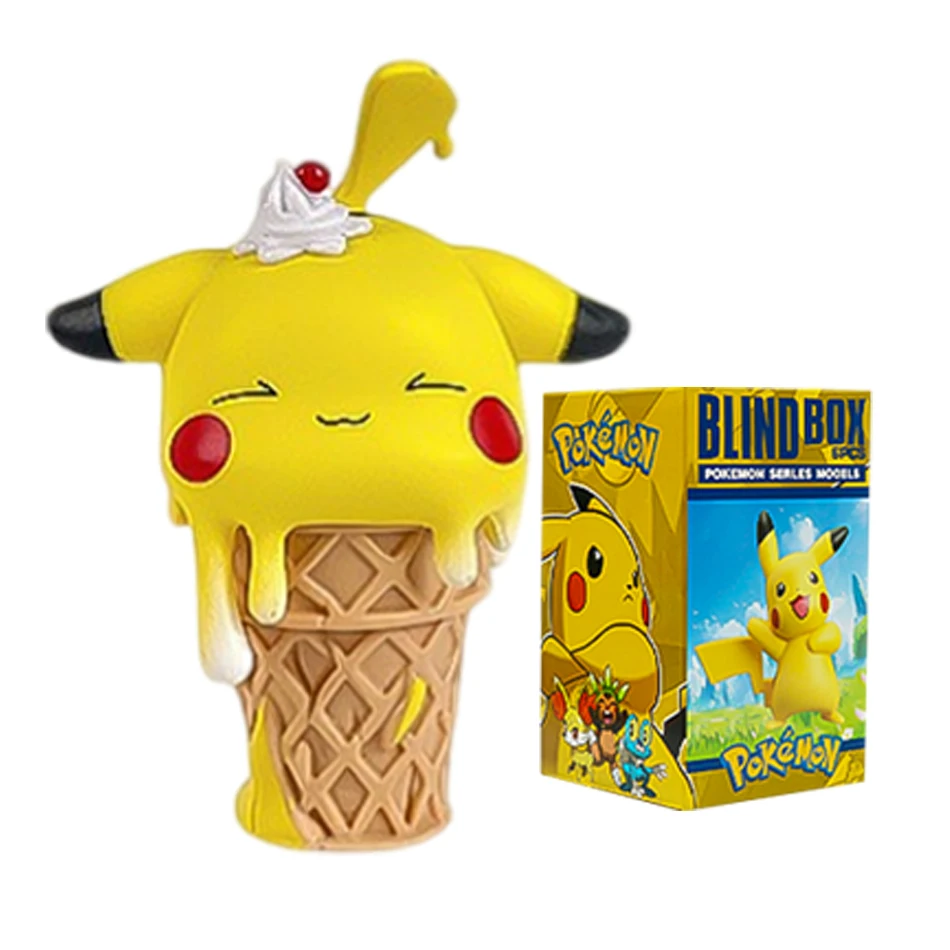 Pokemon Eiscreme Pikachu Snorlax Psyduck Gengar Anime-Figur Blindbox-Spielzeug Tischdekoration Weihnachts- und Geburtstagsgeschenke – Detail 4