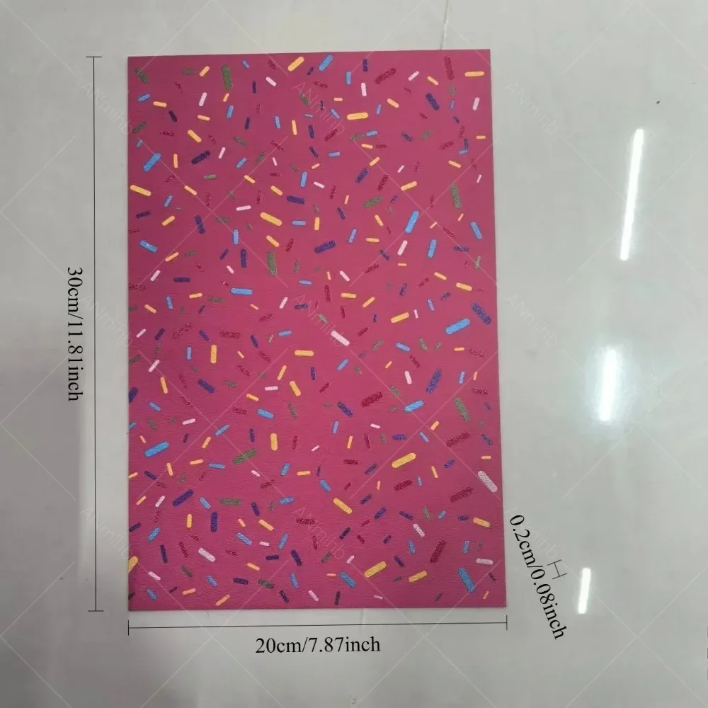 Multi-Size Pink Donut Print Kydex Thermoplastic Sheets, DIY Material for Knife Handle, Sheath, Holster & Retainer Making