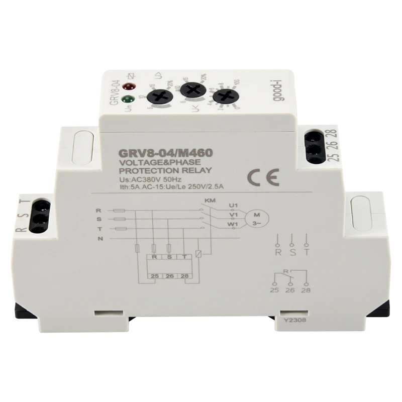 

GRV8-04 M460 3-Phase Voltage Monitoring Relay Phase Sequence Phase Failure Protection Voltage Control Relay