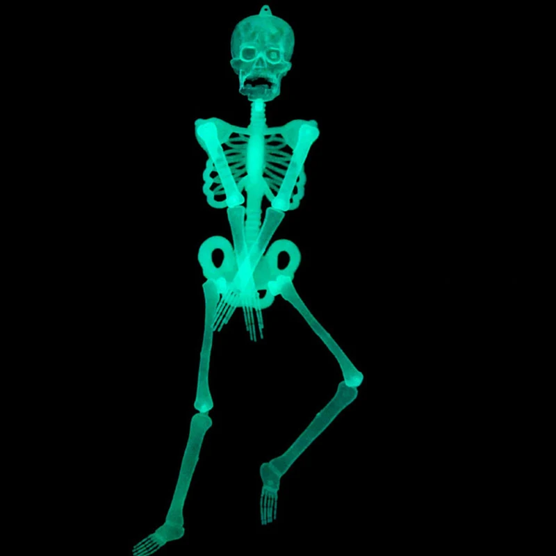 

30cm Luminous Skull Pendant artificial simulated Skeleton Man Decorative Pendant for window door wall tree Halloween party props