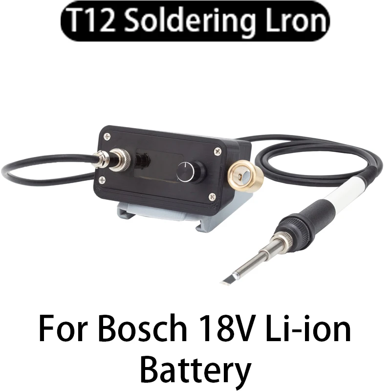 

T12 OLED Soldering Iron Quick Heating Wireless °C/°F Freely Switching For Bosch 18V Battery DIY Repair Soldering Station