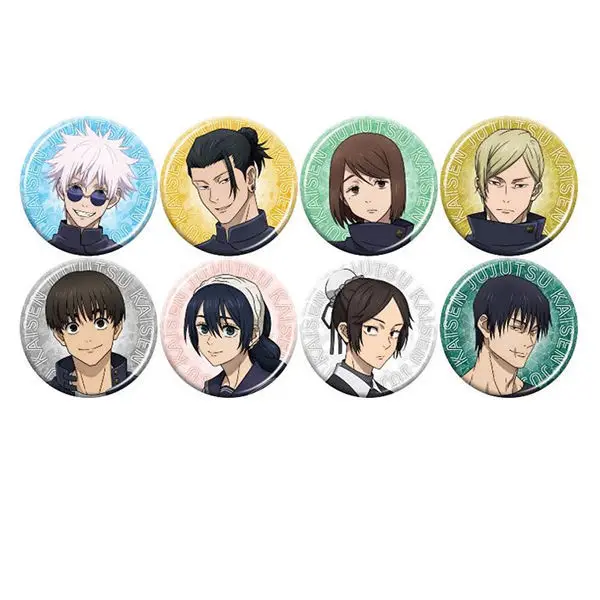 مجموعة شارات أنيمي Jujutsu Kaisen Gojo Satoru Itadori Yuji Fushiguro Megumi مجموعة بروش دبوس كوسبلاي إكسسوارات لطيفة للحقيبة