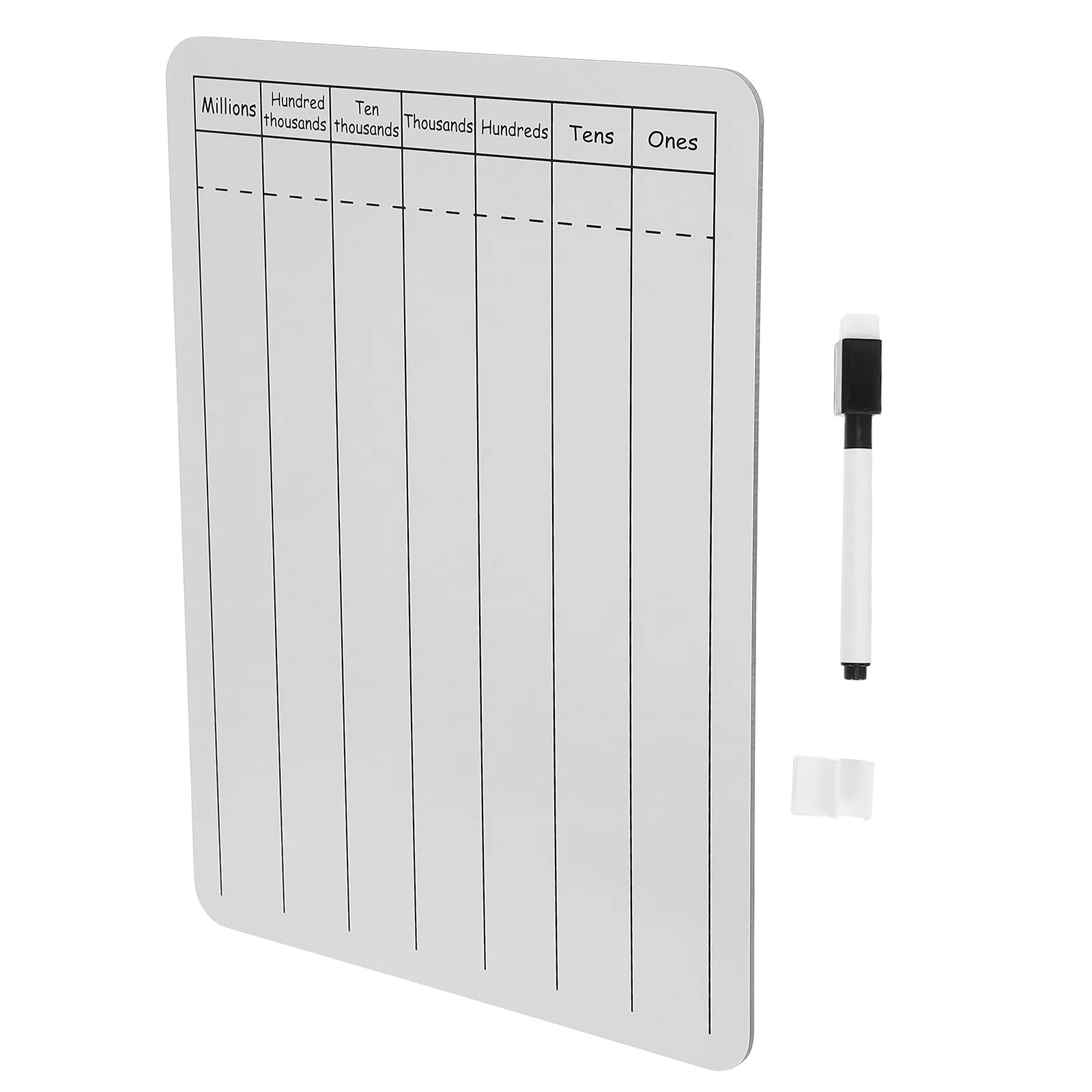 1Set Double Sided Small Whiteboard 9x12 Inch Math Dry Erase Board Long Division Practice Multiplication Lapboard Portable