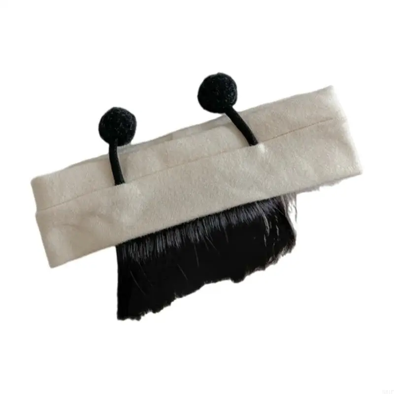 581F modna opaska z peruką dla noworodków, niemowląt nakrycia głowy Cosplay opaska do włosów anteny Decor Hairpiece akcesoria do