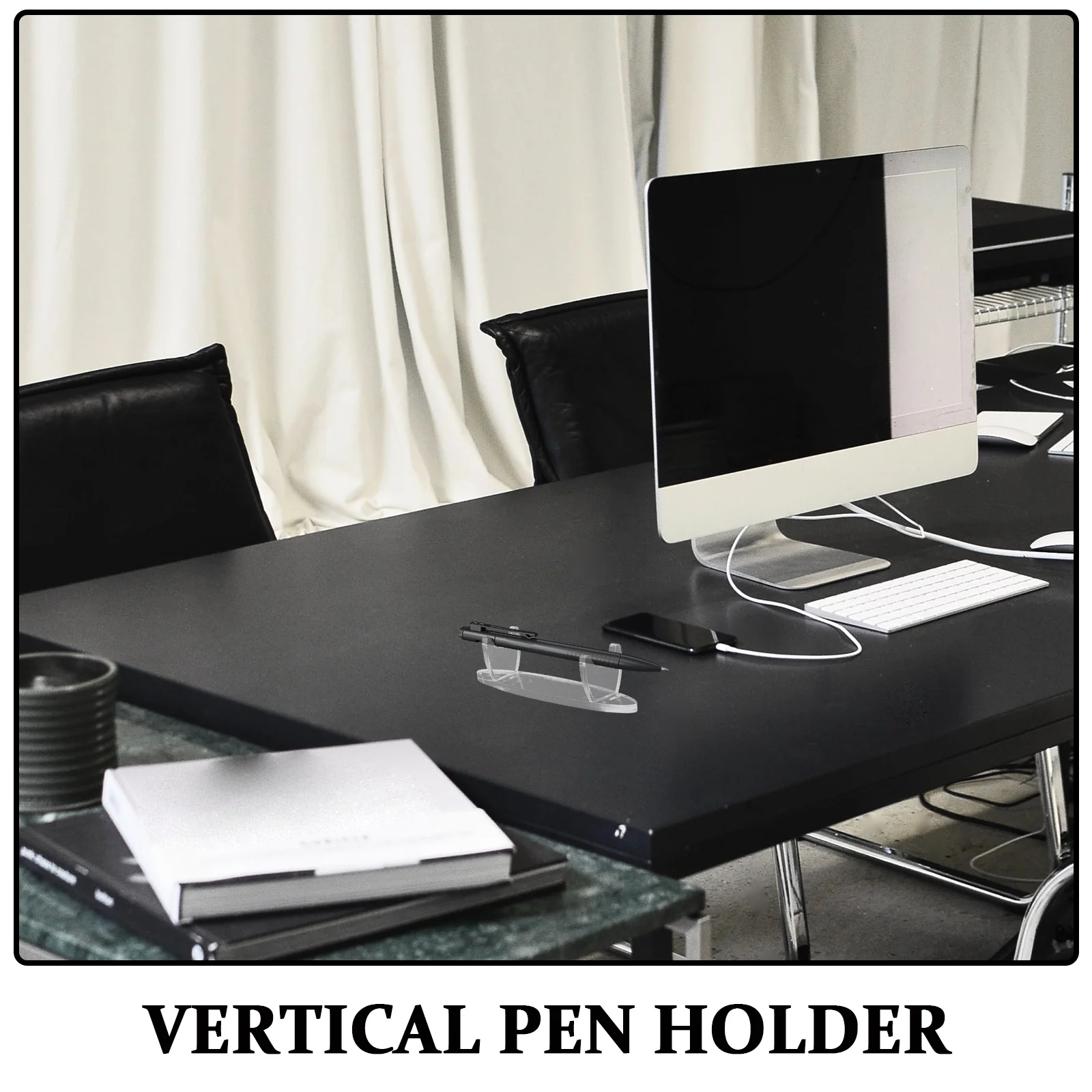 2 Buah Tempat Pena Akrilik Transparan Vertikal untuk Pena Fountain, Ballpoint, dan Rak Organizer Kuas Makeup