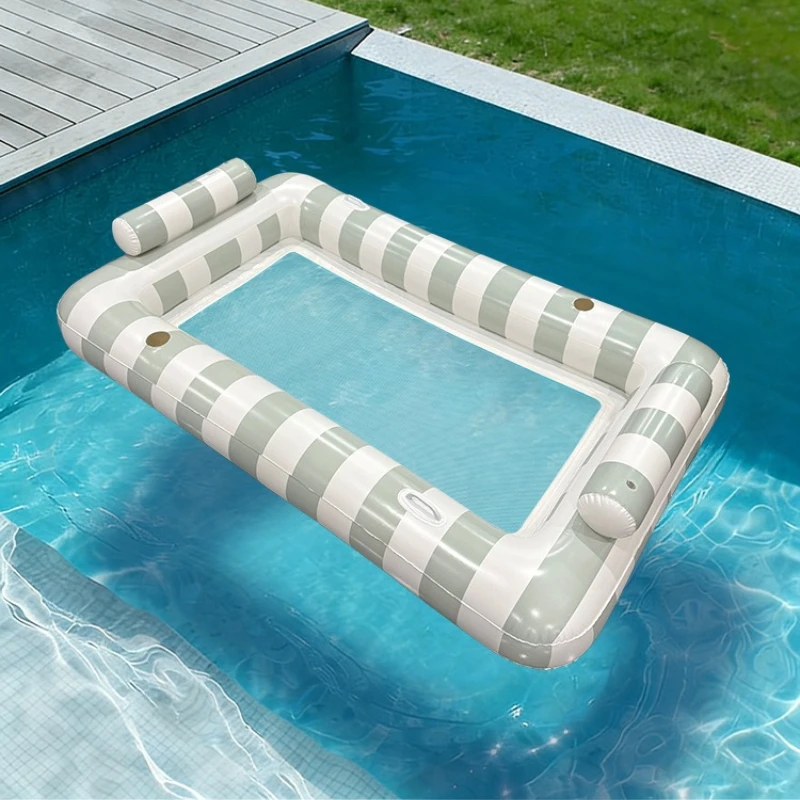 Striped Pattern Inflatable Seatings Floating Adult Inflatable Seatings Mesh Fabric Outdoor Furniture Sedie Gonfiabili ZY40CQZJ