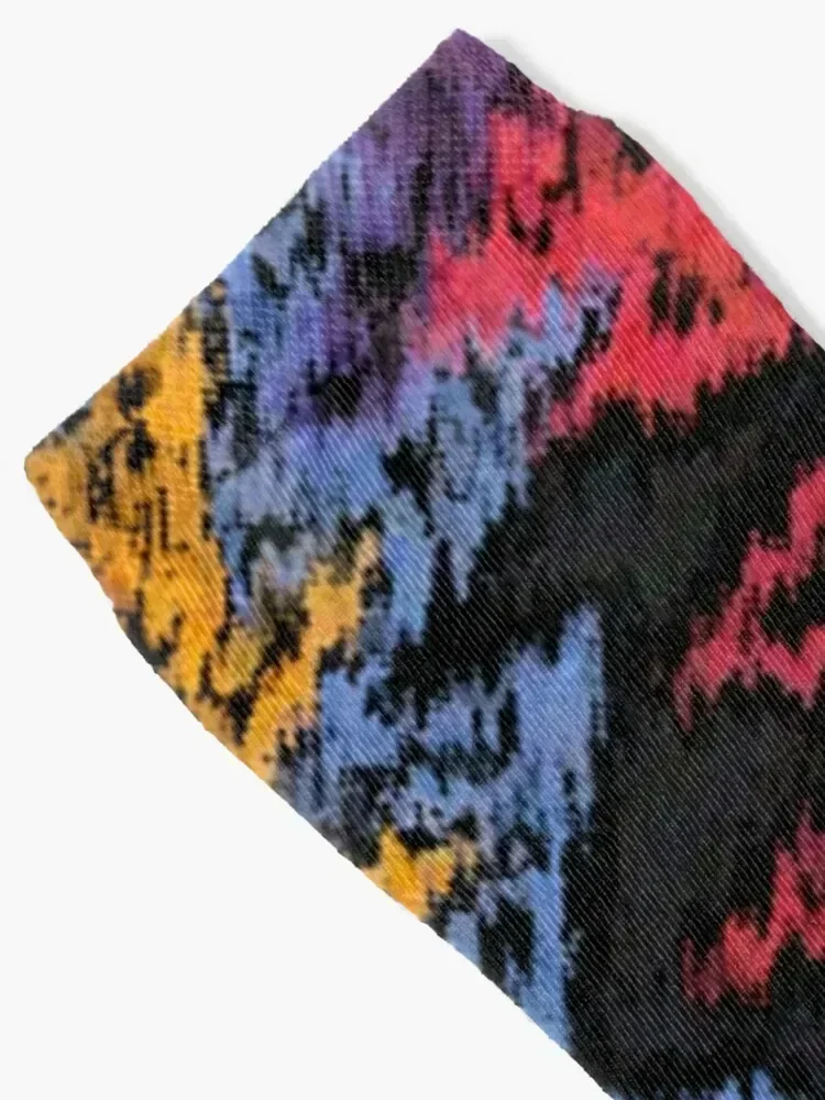 Nothing But Net Retro Pattern Socks basketball with print men cotton high quality cycling Socks For Men Women's