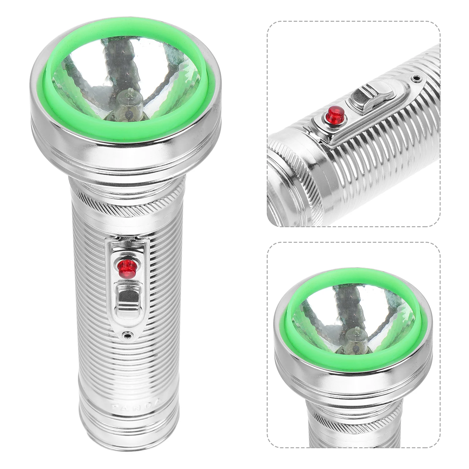 

Flashlight Vintage Decor Metal Retro Outdoor Handheld Aluminum Old Fashioned