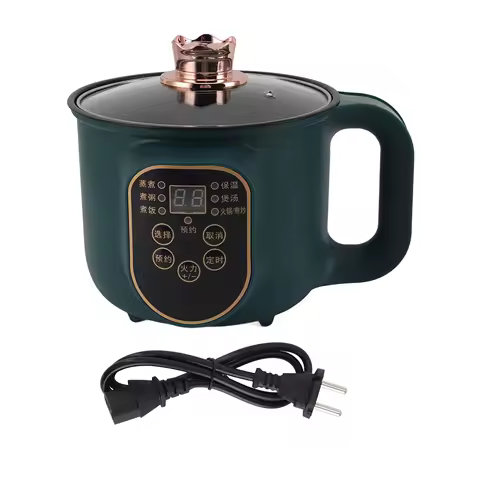 Electric Hot Pot 600W 1.8L Electric Cooking Pot Portable Stainless Steel Efficient Easy To Clean for Home for Kitchen for Dorm