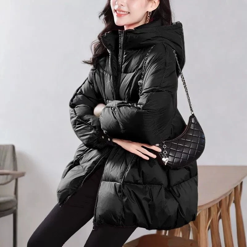 Veste longue bouffante pour femme, Parka ample à capuche, manteau chaud et épais en coton, Style coréen, Streetwear, nouvelle mode hiver 2025