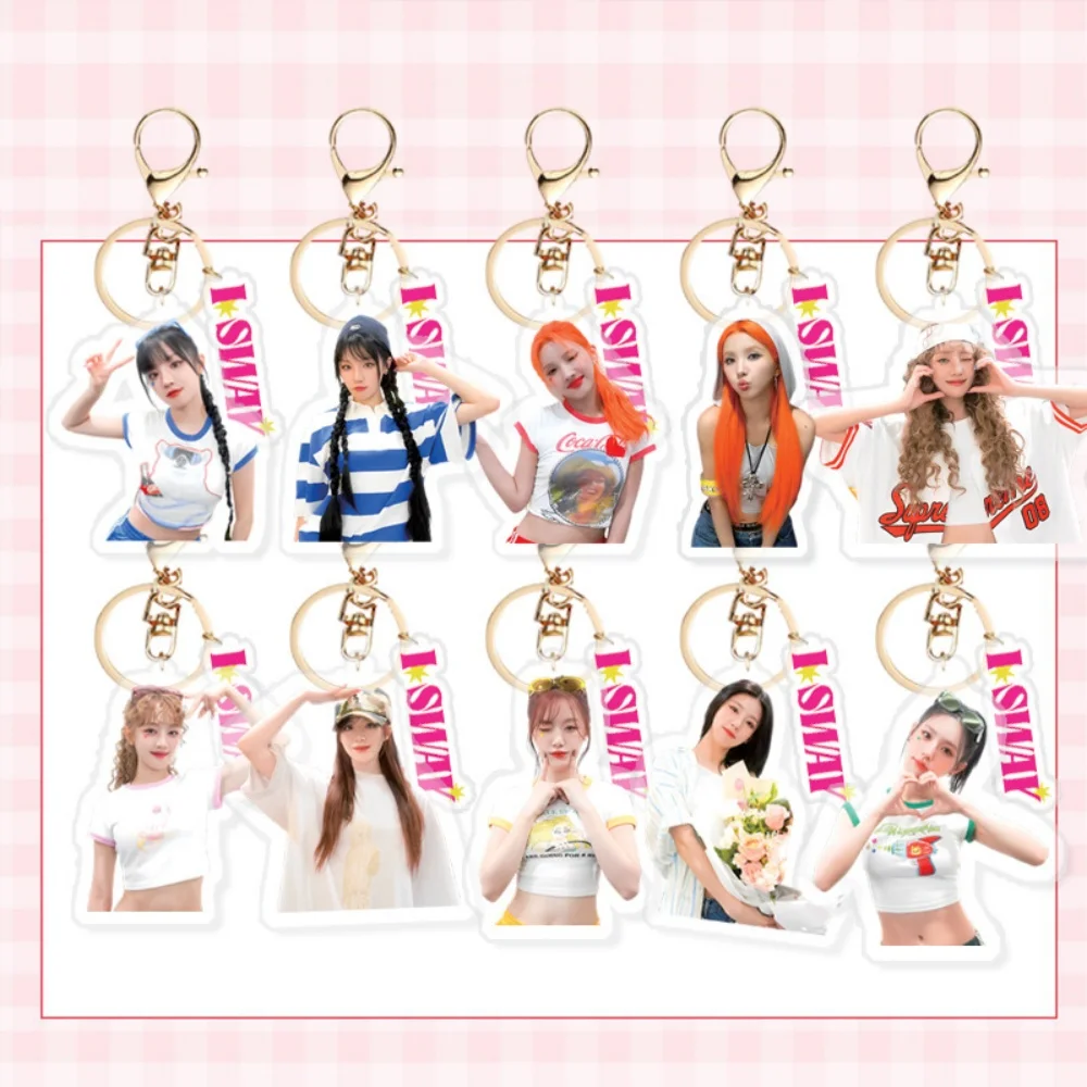 KPOP (G)I-DLE Albums I SWAY Keychain GIDLE Keying Pendant Bag Accessories YUQI SoYeon MiYeon MINNIE Key Chain Fans Gifts