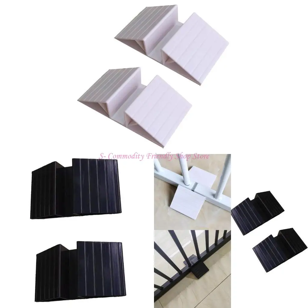 

85AE 2Pc Pet Gate Fence Support Feet Dog Gate Stable Stand Freestanding Dog Gate Fence Panel Triangular Isolation Fence Stand