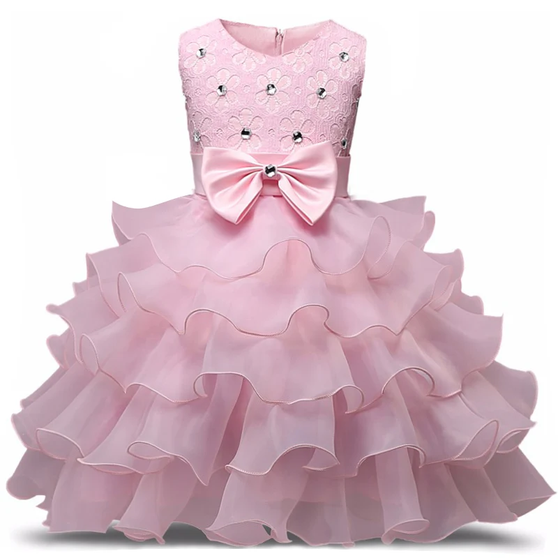 

2025 New Flower Girl Dress Tutu Fluffy Baby Girls Dresses Vestidos Wedding Party Children Clothes Birthday Fancy Ball Gown