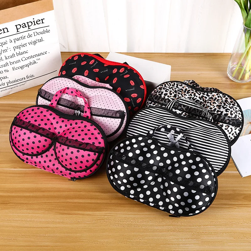 Lady's Underwear Hard Shell Bra Storage Box Waterproof Portable Bra Underwear Travel Lingerie Storage Box with Zipper