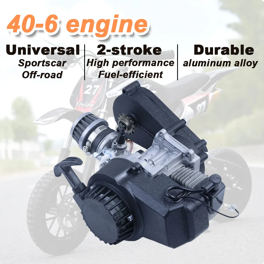 49cc 2-Stroke Engine & Gearbox Set for LiYa Mini Dirt Bike, Pocket Bike, 50cc Motorcycle Engine Upgrade Parts