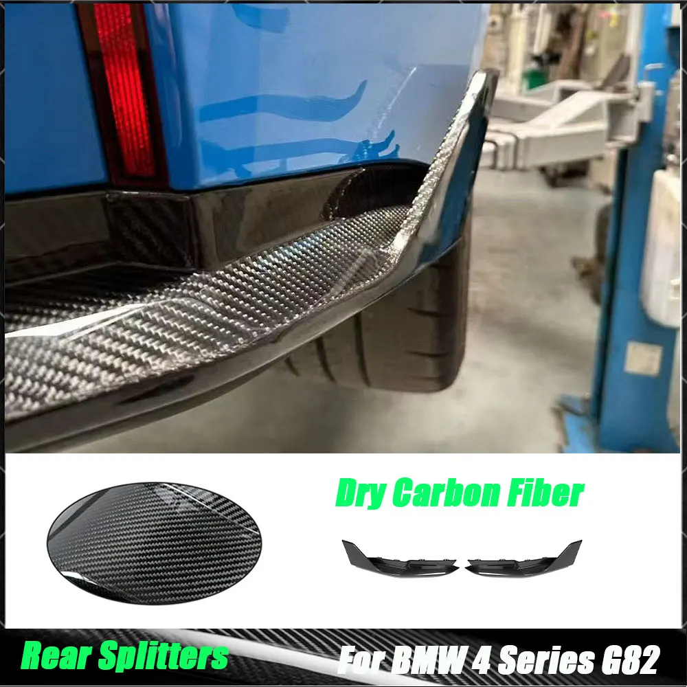 

2pcs Carbon Fiber Rear Diffuser Lip Splitters Rear Bumper Lip Diffuser Splitters Spoiler for BMW 4 Series G82 G83 M4 Coupe 2021+