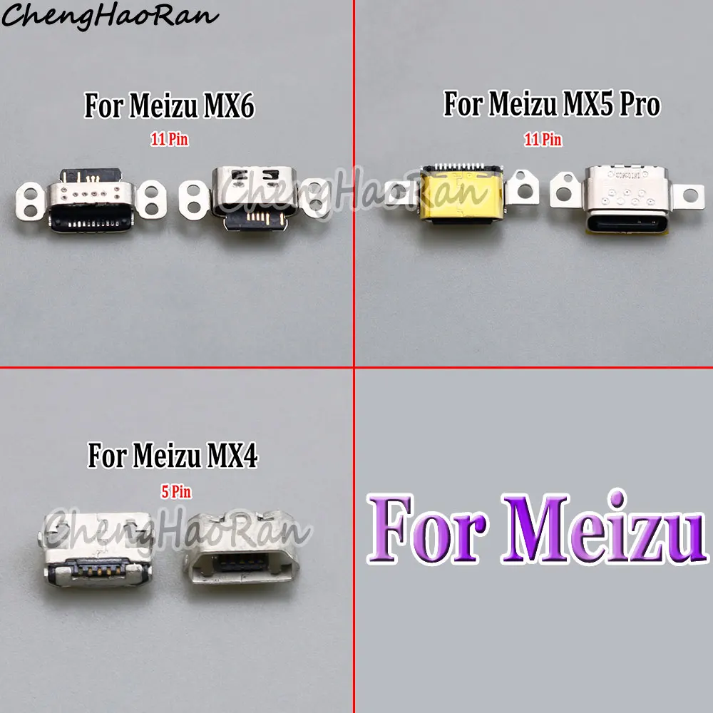 

2 Pcs USB Jack Charging Female Socket For Meizu MX4/MX5 Pro /MX6 Mobile Phone Tail Plug USB Charging Jack Interface Connector