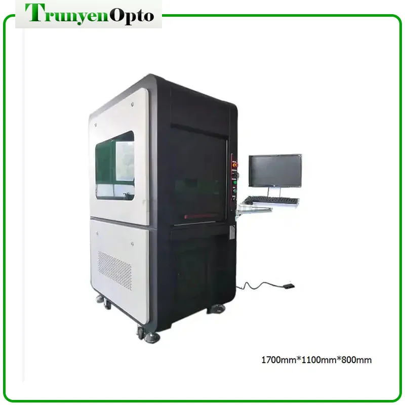 Full Covered Enclosed Jewelry Fiber Laser Marking Engraving Machine 20W 60W Competitive Price Ccd Camera Laser Marking Machine