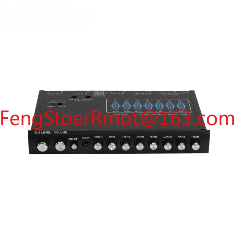 VK 12V 10-Band Equalizer Class AB 10-Channel Car Audio System Amplifier with Aluminum Divider EQ-755