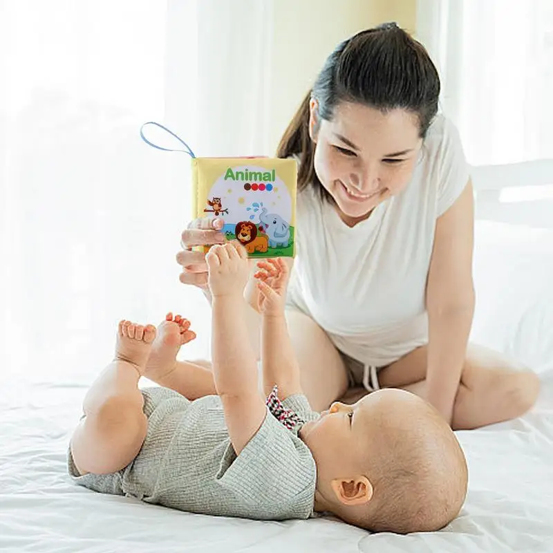 Doekboeken Crinkle Wasbaar Kauwboek Scheurbestendig Hoog contrast Stof Activiteit Crinkle Zachte boeken Scheurbestendig Voor