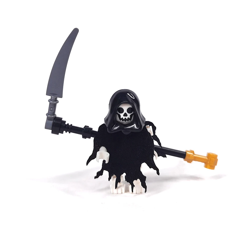 Halloween-Themen MOC Baustein-Modell: Furchteinflößende Skelett-Soldatenlegion, Todesklinge, Flammen-Skelett-Pferd, Geisterpferd – Detail 11